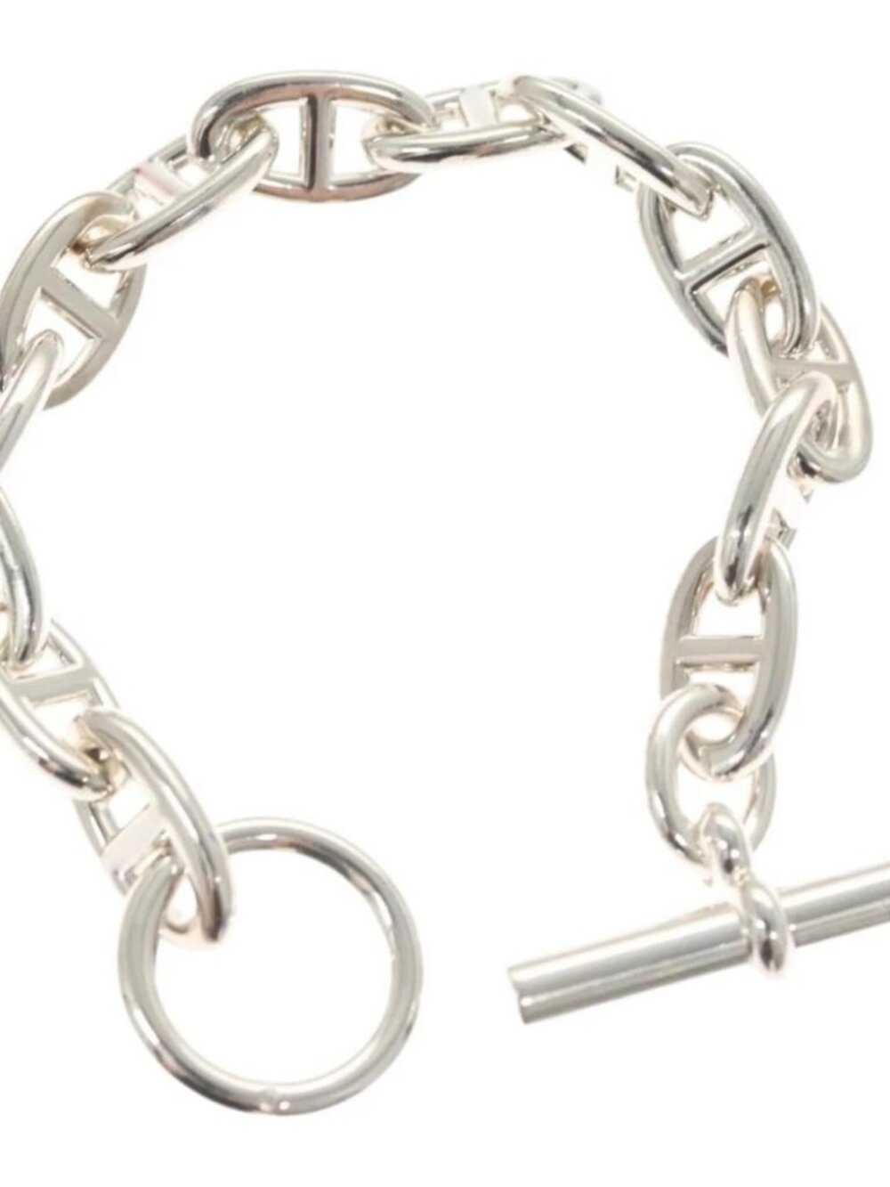 HERMES Chaine d'Ancre MM Bracelet Ag925 Silver Auth nb497SM